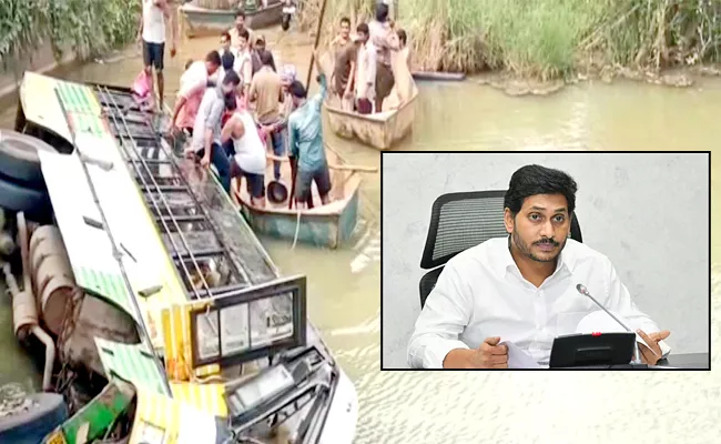 RTC Bus Accident Jangareddygudem CM Jagan Announces Ex Gratia - Sakshi