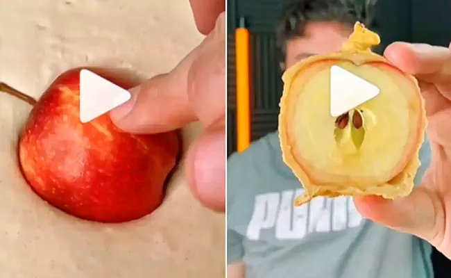 Instagram Influencer Makes Apple Pakodas Viral video - Sakshi