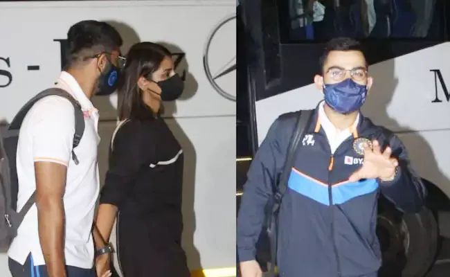 Virat Kohli To Photographers Baby Ka Photo Mat Lena As Leaves For South Africa With Vamika - Sakshi