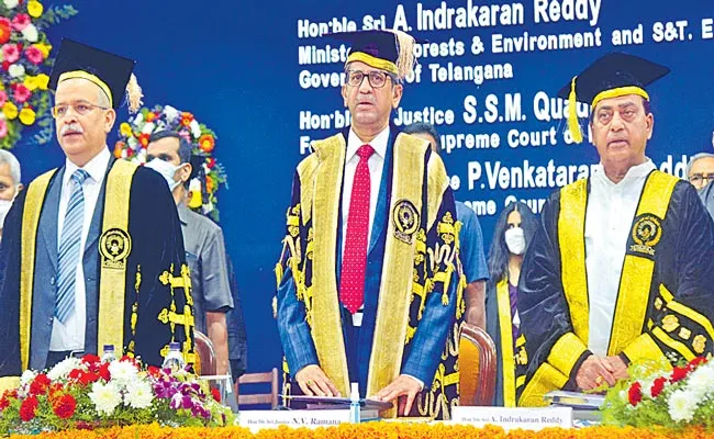 Telangana: CJI NV Ramana Highlights Need For Lawyers At Grassroot Level - Sakshi