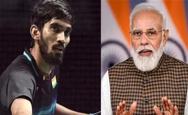 PM Narendra Modi Appreciates Kidambi Srikanth For Winning Silver Medal At World Championships 2021 - Sakshi