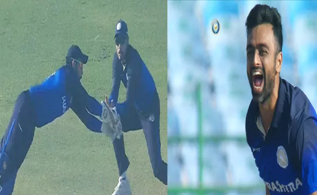 Vijay Hazare Trophy Saurashtra Vs Vidarbha Sheldon Jackson Super Diving Catch - Sakshi