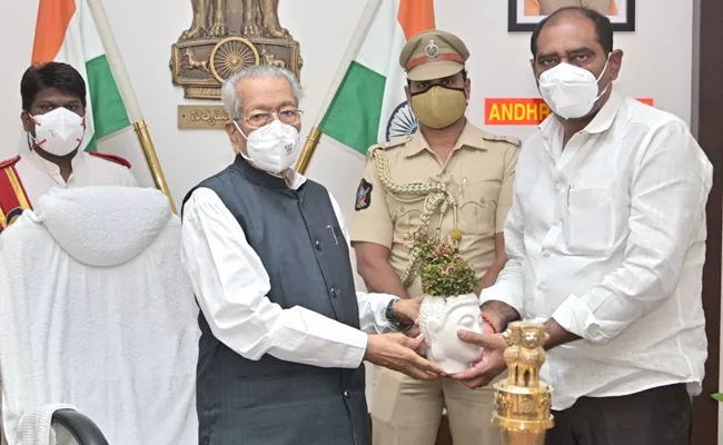 MLCs Thalashila Raghuram And Lella Appi Reddy Met AP Governor On Saturday - Sakshi