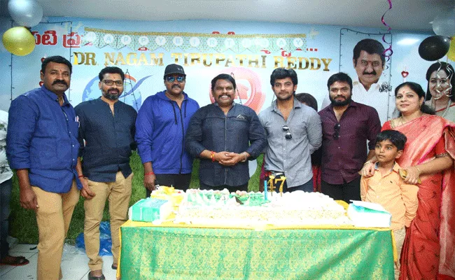 Aadi Saikumar Starer Tees Maar Khan Producer Birthday Celebrations - Sakshi