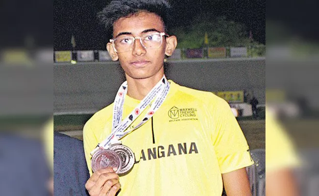 Ashirwad Saxena Won Silver-Bronze Medals National Cycling Championship - Sakshi