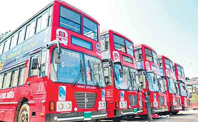 Tsrtc Plans To Take Rent Purpose On Double Decker Buses - Sakshi