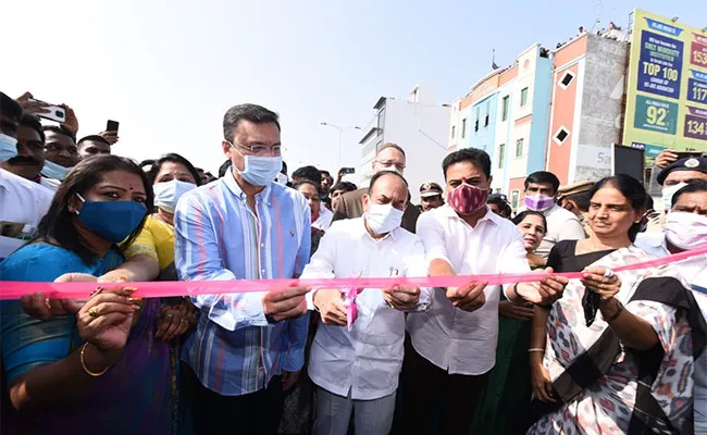 Hyderabad: KTR Launches APJ Abdul Kalam Flyover at Owaisi Junction - Sakshi