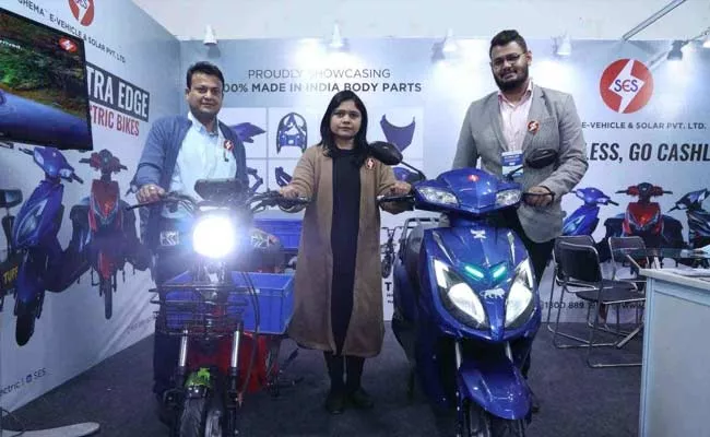 Shema Electric Unveils Two EV Two Wheelers At EV India Expo 2021 - Sakshi