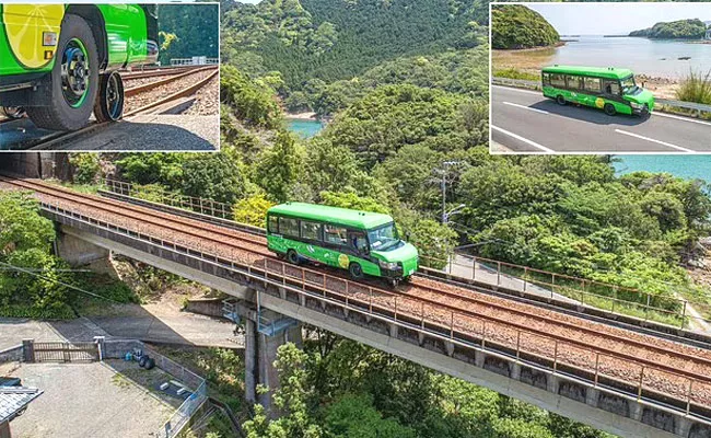 New Bus Which Can Turn Itself Into Train Has Just started In Japan - Sakshi