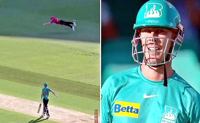 BBL 2021: Sean Abott Stunning Catch Shocks Chris Lynn Viral - Sakshi