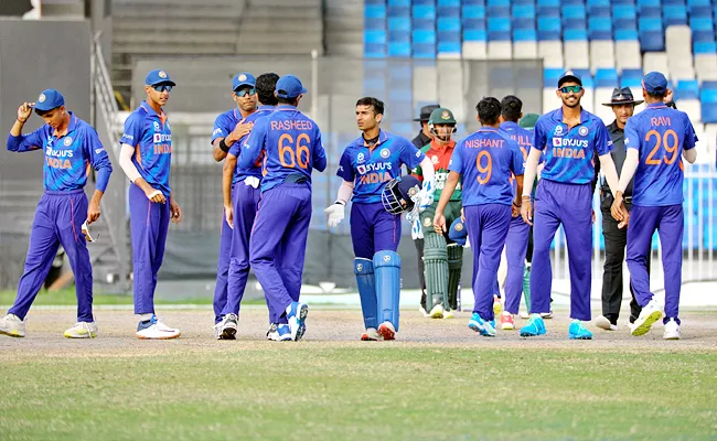 India U19 Won By 103 Runs Vs Bangladesh U 19 Enters Asia Cup Final - Sakshi