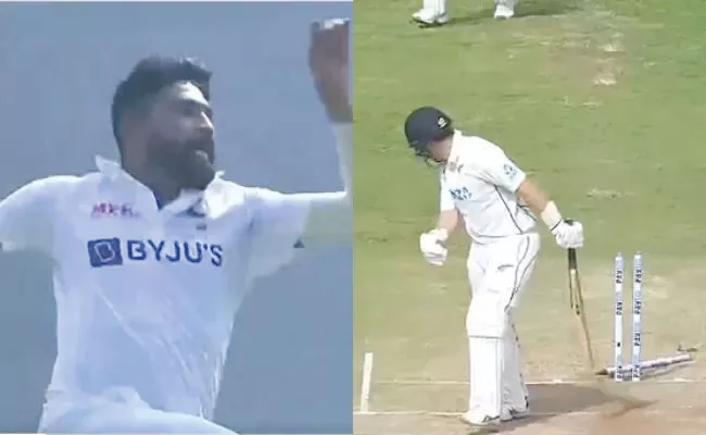 IND vs NZ 2nd Test: Mohammed Siraj Stuns Ross Taylor Bowled Video Viral - Sakshi