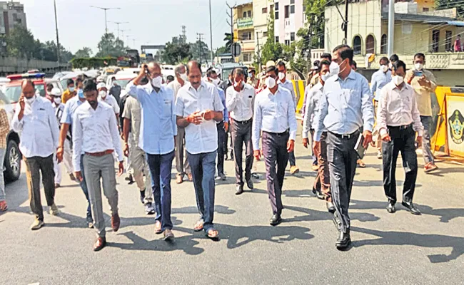 Second flyover begins at Benz Circle on 10th December - Sakshi