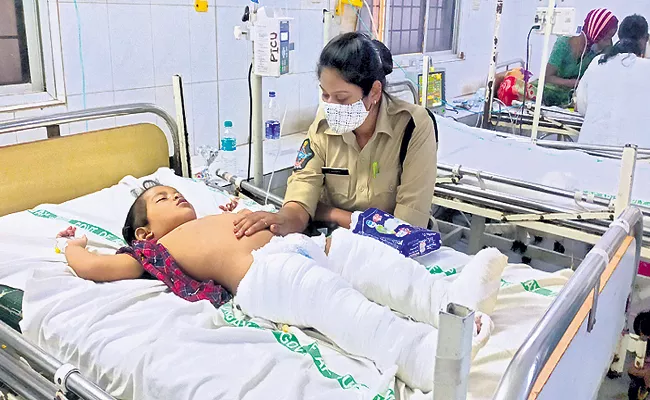 Better treatment for Chandragiri Road Accident Victim Girl Jishitha - Sakshi