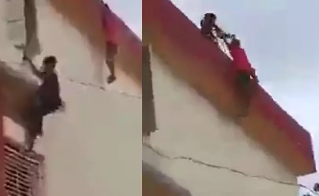 Man Rescued Boy Over High Risk Video Goes Viral - Sakshi