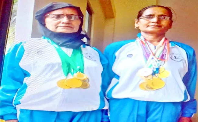 Mehboob Sisters Wins Gold Medals In Masters Athletics Competitions - Sakshi