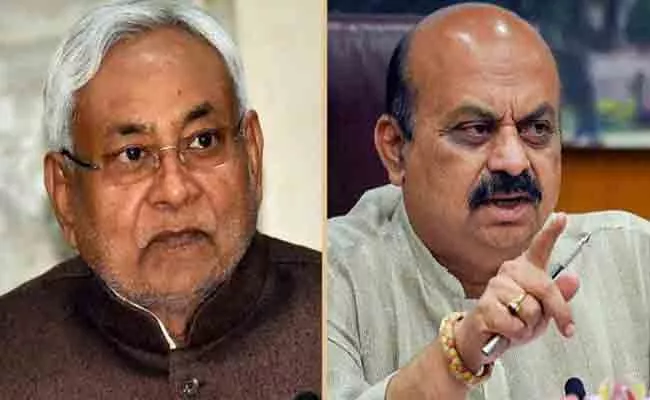 Karnataka CM Basavaraj Bommai, Bihar Cm Nitish Kumar Test Positive For Covid - Sakshi