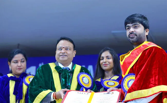 Hero Simbu TR honoured With An Honorary Doctorate From Vels University - Sakshi