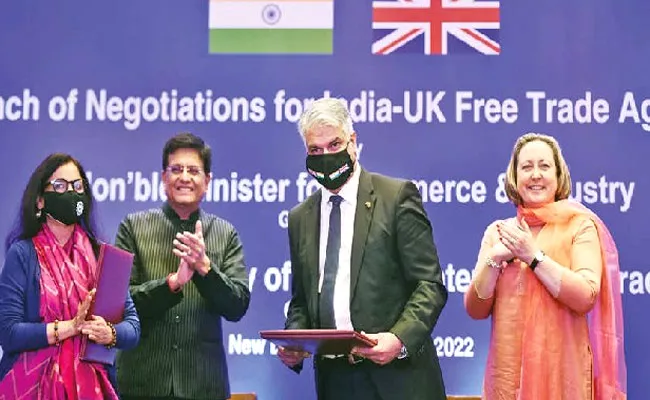 United Kingdom Launches Free Trade Agreement Discussion With India - Sakshi