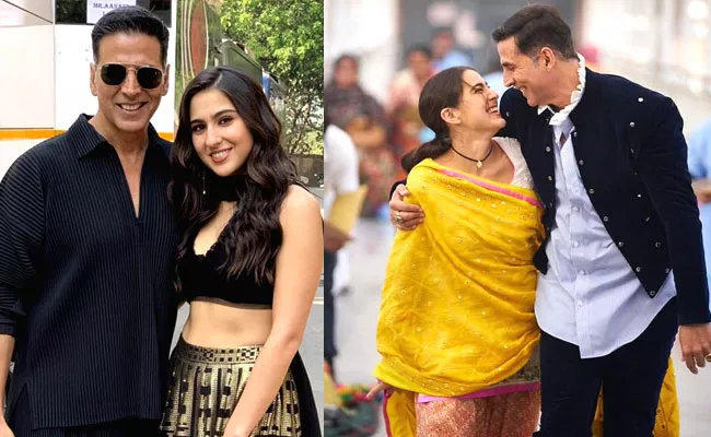 Akshay Kumar Fed Garlic To Sara Ali Khan As Prasad In Atrangi Re Set - Sakshi