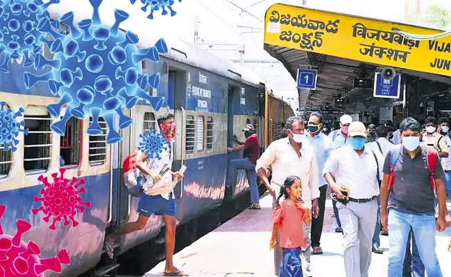 Corona sensation in Vijayawada Railway Division - Sakshi