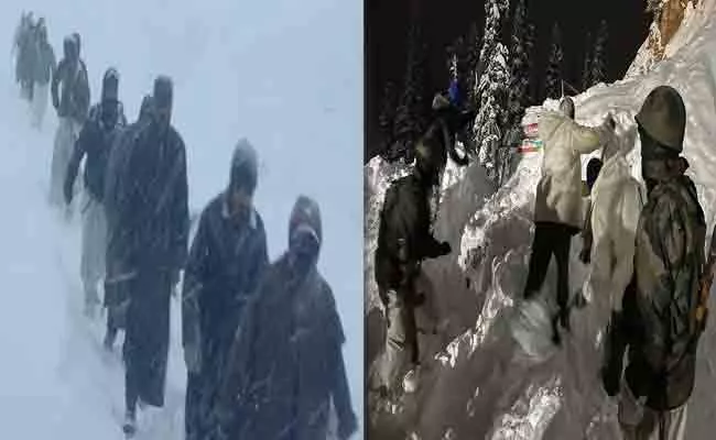 Jammu Kashmir: Indian Army Rescues 30 Civilians Trapped In Avalanche - Sakshi