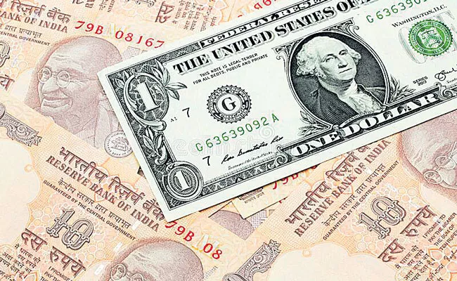 Rupee surrenders gains to end flat at 74. 44 - Sakshi