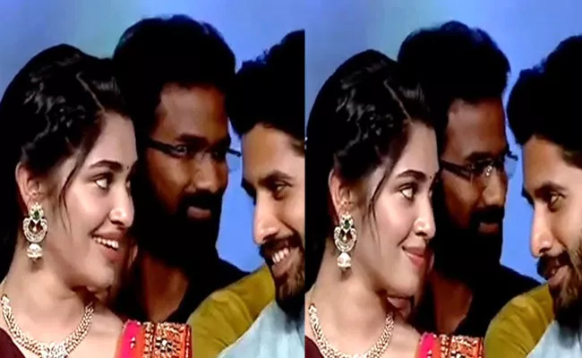 Krithi Shetty and Naga Chaitanya Cute Moment at Bangarraju Event - Sakshi