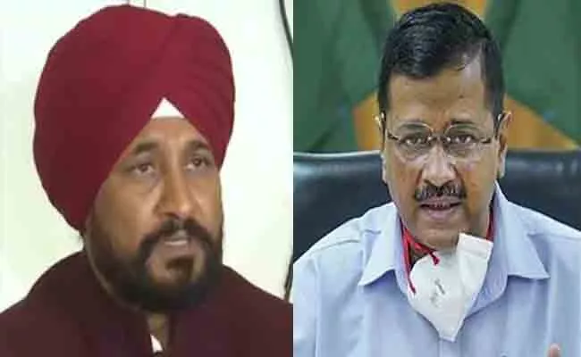 CM Channi Seeks Permission Congress High Command Sue On Kejriwal Punjab - Sakshi