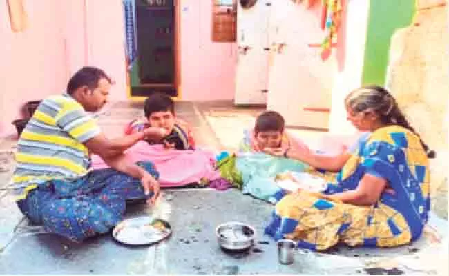 Childrens insane Lost, Legs, Arms are Paralyzed, Immobile in Rapthadu  - Sakshi