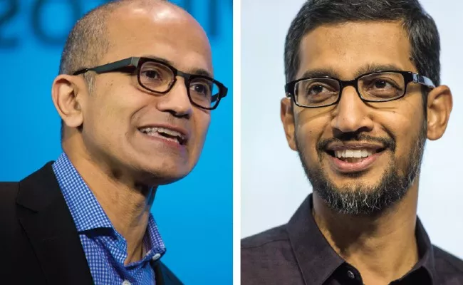 Sundar Pichai, Satya Nadella Conferred With Padma Bhushan - Sakshi