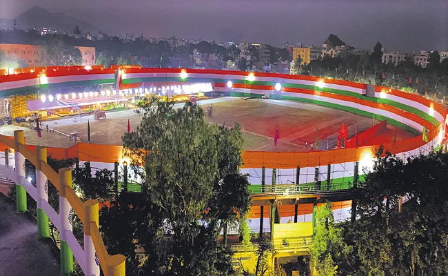 Vijayawada Indira Gandhi Municipal Stadium ready for Republic Day celebrations - Sakshi