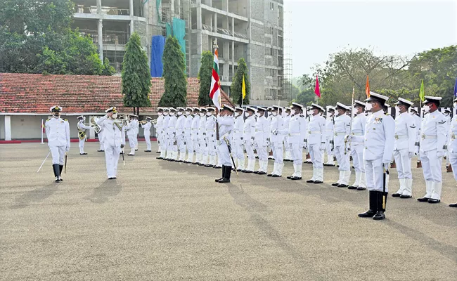 ENC Chief Vice Admiral Biswajit Dasgupta at Republic Day celebrations - Sakshi