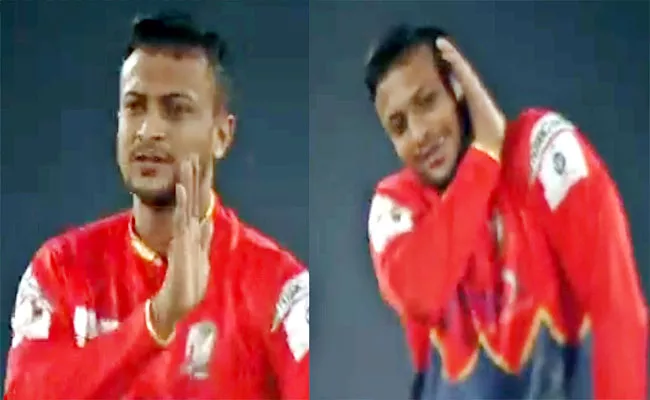 Shakib Al Hasan Copies Allu Arjun Move From Pushpa Movie But Twist Viral - Sakshi