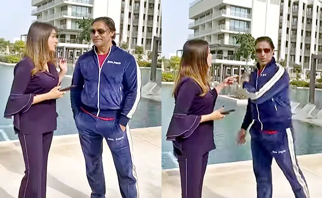 Watch Video Shoaib Akhtar Asks Producer Throw Anchor Swimming Pool - Sakshi