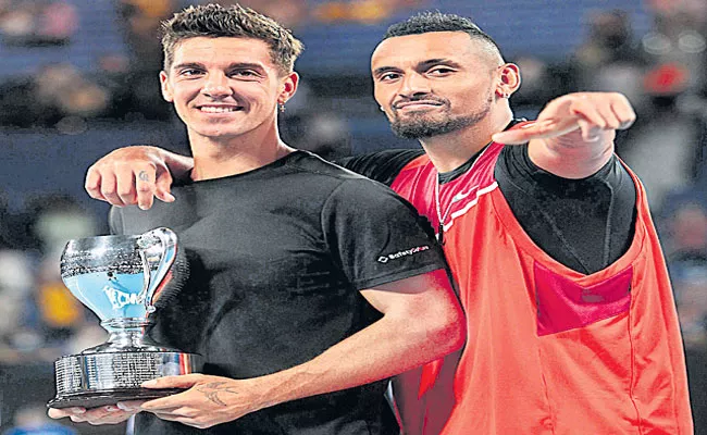 Australian Open: Nick Kyrgios and Thanasi Kokkinakis Win Mens Doubles Title - Sakshi