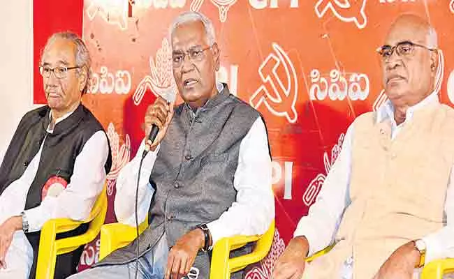 CPI General Secretary D Raja Says BJP Will Lose 5 States Polls  - Sakshi