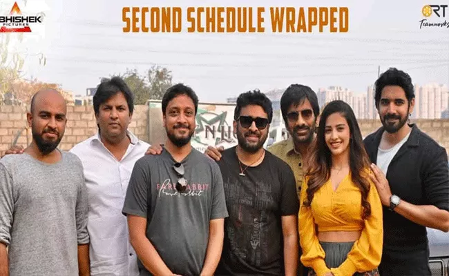 Raviteja And Team Wrapped Up Ravanasura Movie - Sakshi