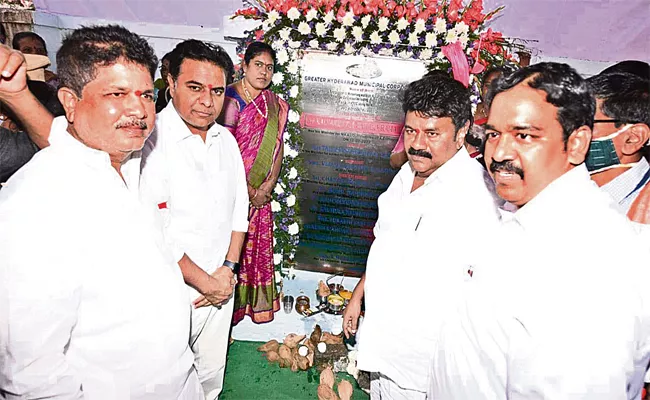 KTR Inaugurated Rs 61 Crore Development Work In Sanath Nagar   - Sakshi