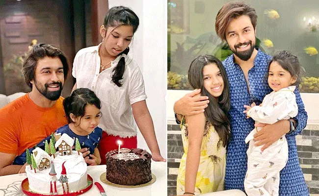 Sreeja Husband Kalyan Dev Birthday,Daughter Navishka Sweet Wishes - Sakshi