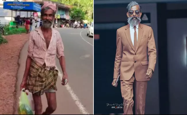 A 60 Year Old Daily Wage Labourer From Kerala Turns Model - Sakshi