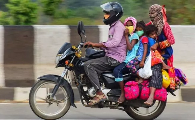 Govt Mandates Helmet, Safety Harness for Kids Riding Pillion on Two Wheelers - Sakshi