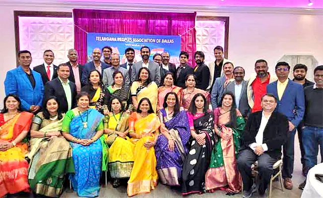 T Pad Dallas Telangana Praja Samithi Swearing Ceremony - Sakshi