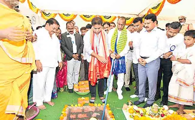 Ktr Lays Foundation For It Gateway Medchal Malkajgiri In Hyderabad - Sakshi