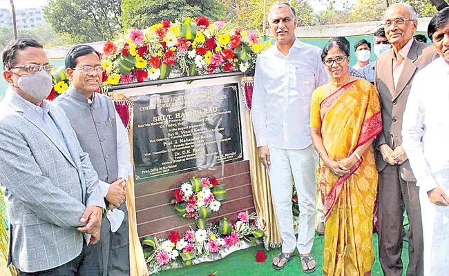 Minister Harish Rao Lays The Foundation Stone For Girls Hostel - Sakshi