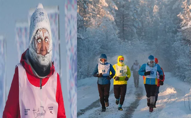 Worlds Coldest Marathon At Blistering Minus 53C Is Complete, Photos - Sakshi