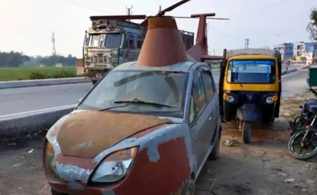 Tata Nano Car Was Modified Into A Helicopter Gone Viral, Details Here - Sakshi