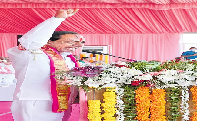 CM KCR Laying Foundation To Sangameshwara And Basaveshwara Projects - Sakshi