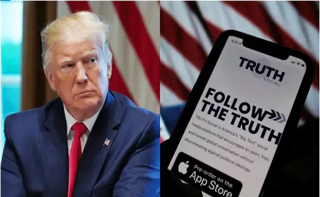 Ex-US President Trump launches his Twitter-like app Truth Social on iOS - Sakshi