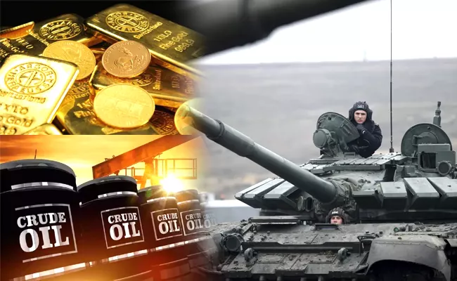 Russian forces invade Ukraine: Gold and Oil prices rise sharply - Sakshi